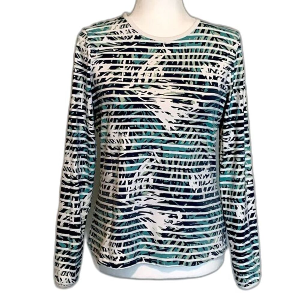 Hang Ten long sleeve swim quick dry UPF shirt zipper pocket Size Small - NWOT